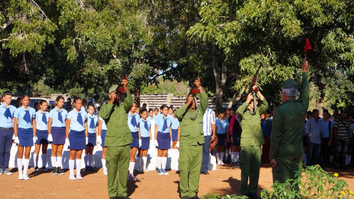 Homenaje a los Héroes y Mártires de la Patria en Amancio. Foto: Bárbara Borrás Aguilar