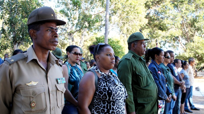 Homenaje a los Héroes y Mártires de la Patria en Amancio. Foto: Bárbara Borrás Aguilar