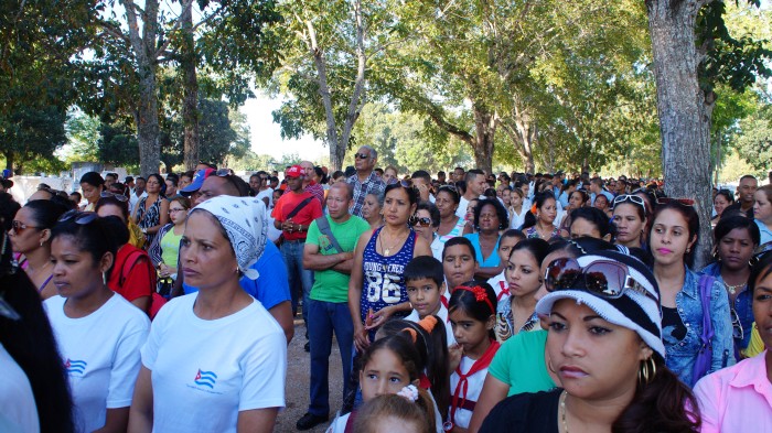 Homenaje a los Héroes y Mártires de la Patria en Amancio. Foto: Bárbara Borrás Aguilar
