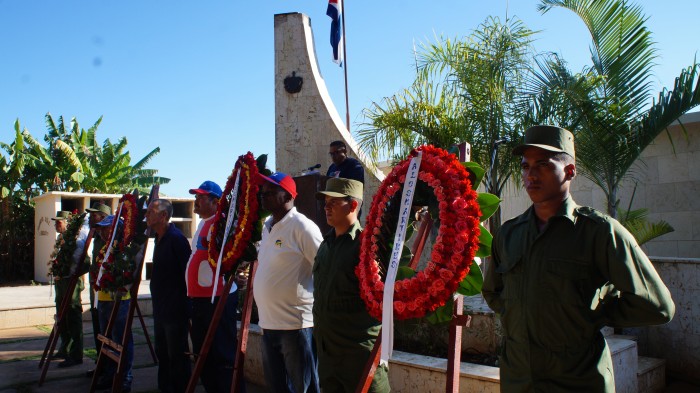 Homenaje a los Héroes y Mártires de la Patria en Amancio. Foto: Bárbara Borrás Aguilar