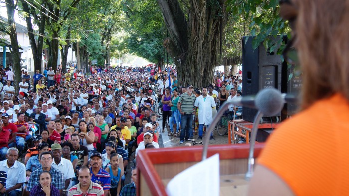 Acto municipal por el 58 Aniversario del triunfo de la Revolución en Amancio. Foto: Rafael Aparicio Coello.
