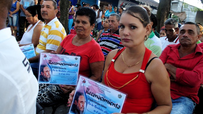 Acto municipal por el 58 Aniversario del triunfo de la Revolución en Amancio. Foto: Rafael Aparicio Coello.