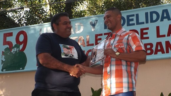 Amancio celebra advenimiento año 59 de la Revolución. Foto: Rafael Aparicio Coello.