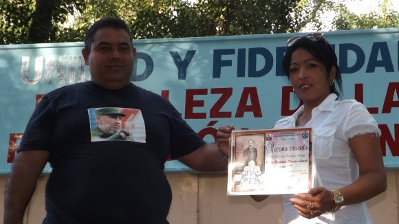 Amancio celebra advenimiento año 59 de la Revolución. Foto: Rafael Aparicio Coello.