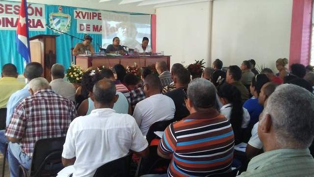 Séptima sesión ordinaria de la Asamblea del Poder Popular en Amancio. Foto: Ana Iris Figueredo Torres.