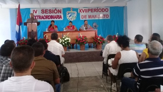 Sesión extraordinaria de la Asamblea Municipal del Poder Popular en Amancio. Foto: Danay Naranjo Viñales.