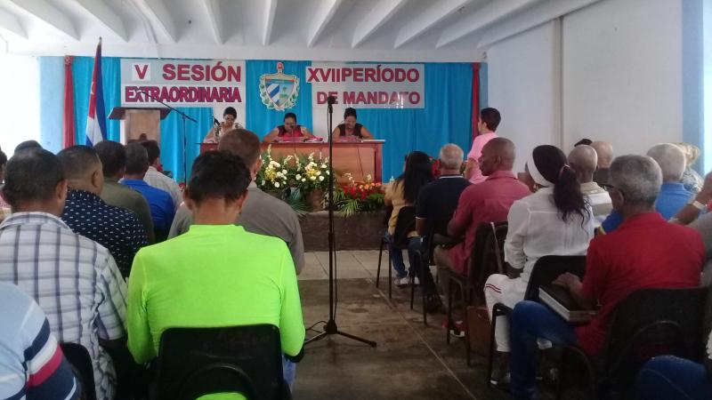 Sesión ordinaria de la Asamblea Municipal del Poder Popular en Amancio. Foto: Danay Naranjo Viñales