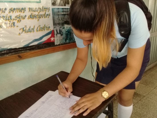 Firman respaldo a la libertad de Lula en Amancio. Foto: Niria Isabel Cardoso Estrada.