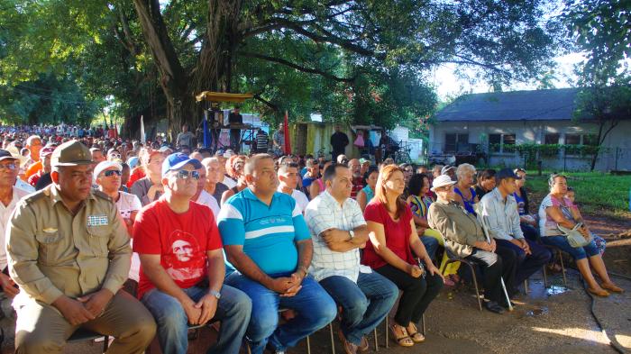 Acto municipal por el 26 de Julio en Amancio. Foto: Bárbara Borrás Aguilar