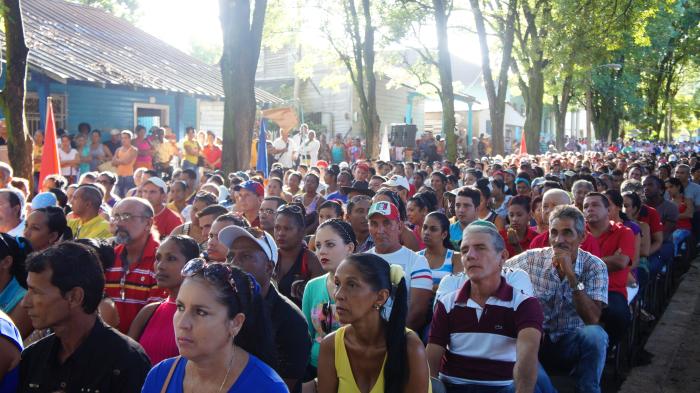 Acto municipal por el 26 de Julio en Amancio. Foto: Bárbara Borrás Aguilar