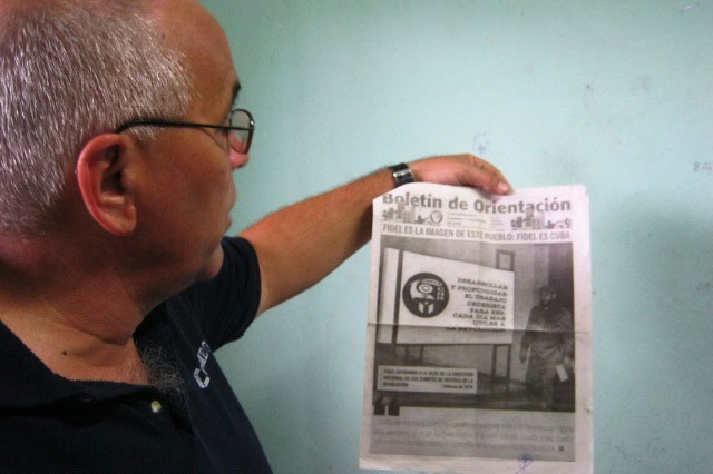 Coordinador nacional de los CDR en Amancio. Foto: Rafael Aparicio Coello