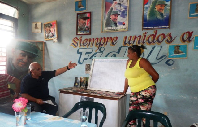 Coordinador nacional de los CDR en Amancio. Foto: Ana Iris Figueredo Torres