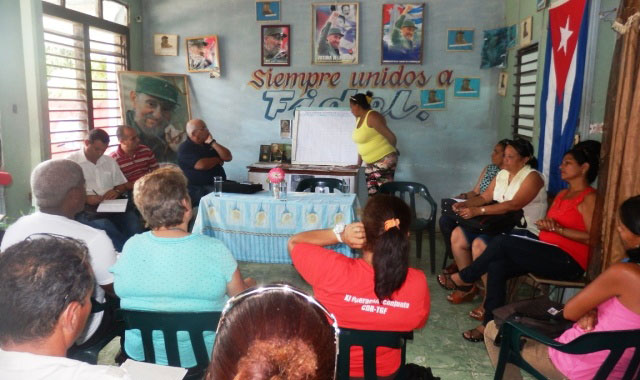 Coordinador nacional de los CDR en Amancio. Foto: Ana Iris Figueredo Torres