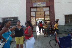 Docentes de la Escuela Secundaria Básica Urbana Capitán San Luis en Amancio se alistan para el inicio del período académico 2014-2015