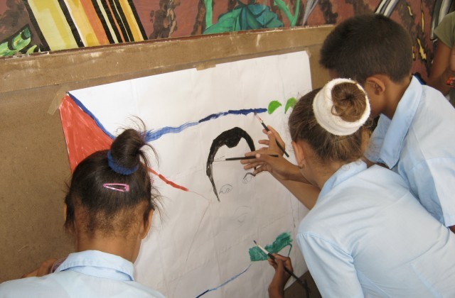 Denuncia estudiantil en Amancio. Foto: Rafael Aparicio Coello