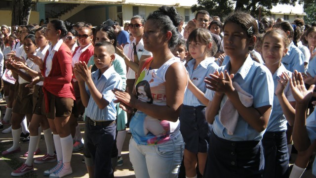 Denuncia estudiantil en Amancio. Foto: Rafael Aparicio Coello