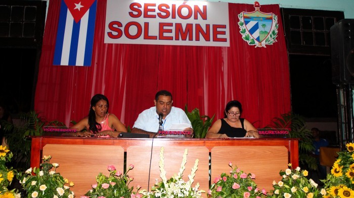 Sesión Solemne de la Asamblea Municipal del Poder Popular en Amancio por el 40 Aniversario de su constitución. Foto: Rafael Aparicio Coello:
