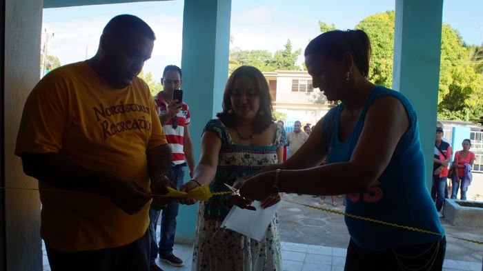 Entrega de obras en saludo al 26 de Julio en Amancio. Foto: Bárbara Borrás Aguilar