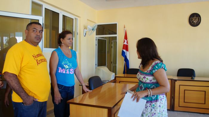Entrega de obras en saludo al 26 de Julio en Amancio. Foto: Bárbara Borrás Aguilar