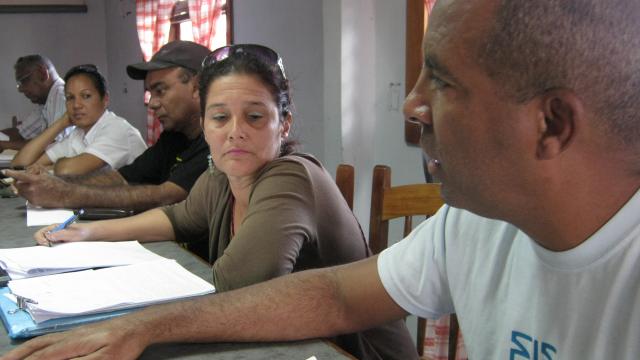 Encuentro con los medios de prensa en Amancio. Foto: Rafael Aparicio Coello.